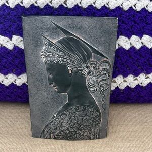 Vintage Relief St. Cecilia Plaster Wall Hanging